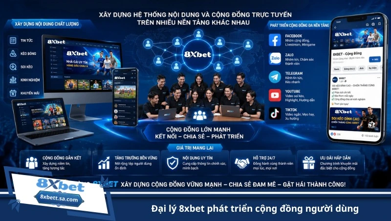 đại lý 8xbet phát triển cộng đồng người dùng