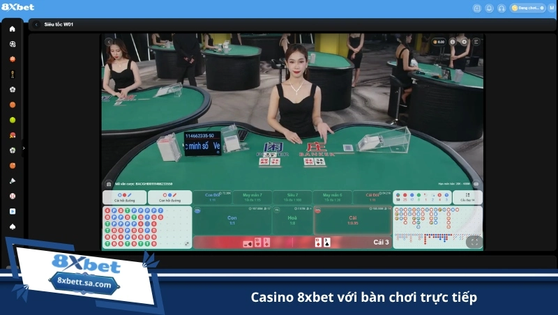 casino 8xbet với bàn chơi trực tiếp