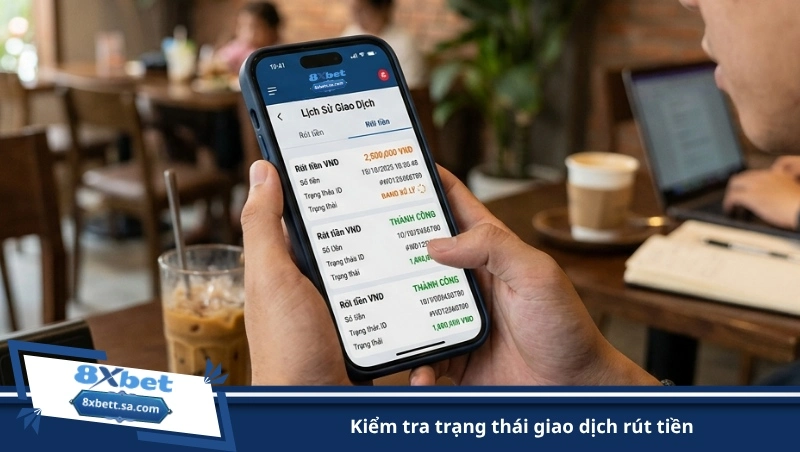 kiểm tra trạng thái giao dịch rút tiền
