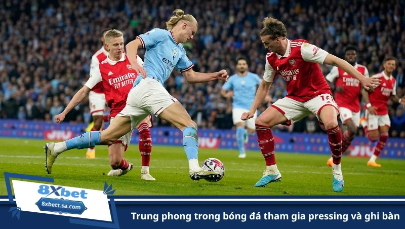 trung phong trong bóng đá tham gia pressing và ghi bàn